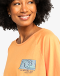 The Quiksilver Womens Collection Womens Uni Maxi Raglan Screen T-Shirt in Tangerine