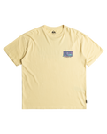 The Quiksilver Mens Take Us Back Bubble T-Shirt in Mellow Yellow