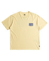 The Quiksilver Mens Take Us Back Bubble T-Shirt in Mellow Yellow