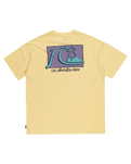 The Quiksilver Mens Take Us Back Bubble T-Shirt in Mellow Yellow