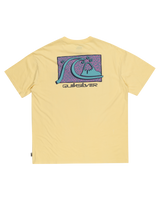 The Quiksilver Mens Take Us Back Bubble T-Shirt in Mellow Yellow