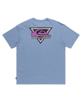 The Quiksilver Mens Take Us Back Logo T-Shirt in Hydrangea