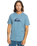 The Quiksilver Mens Comp Logo T-Shirt in Blue Shadow