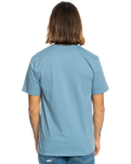 The Quiksilver Mens Comp Logo T-Shirt in Blue Shadow