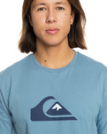 The Quiksilver Mens Comp Logo T-Shirt in Blue Shadow