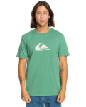 The Quiksilver Mens Comp Logo T-Shirt in Frosty Spruce