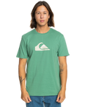 The Quiksilver Mens Comp Logo T-Shirt in Frosty Spruce