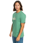 The Quiksilver Mens Comp Logo T-Shirt in Frosty Spruce