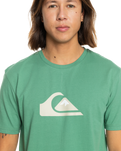 The Quiksilver Mens Comp Logo T-Shirt in Frosty Spruce