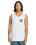 The Quiksilver Mens Long Fade Vest in White