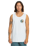 The Quiksilver Mens Long Fade Vest in White