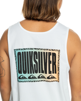 The Quiksilver Mens Long Fade Vest in White