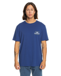 The Quiksilver Mens Line By Line T-Shirt in Monaco Blue