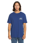 The Quiksilver Mens Line By Line T-Shirt in Monaco Blue