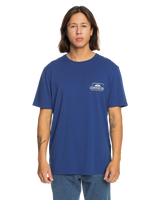 The Quiksilver Mens Line By Line T-Shirt in Monaco Blue