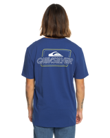 The Quiksilver Mens Line By Line T-Shirt in Monaco Blue