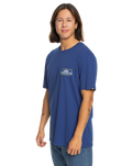 The Quiksilver Mens Line By Line T-Shirt in Monaco Blue