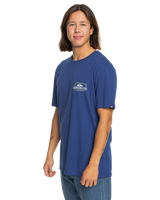 The Quiksilver Mens Line By Line T-Shirt in Monaco Blue