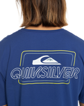 The Quiksilver Mens Line By Line T-Shirt in Monaco Blue