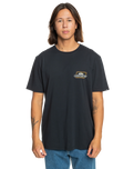 The Quiksilver Mens Line By Line T-Shirt in Black