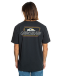 The Quiksilver Mens Line By Line T-Shirt in Black