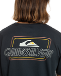 The Quiksilver Mens Line By Line T-Shirt in Black