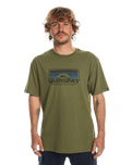 The Quiksilver Mens Step Inside T-Shirt in Four Leaf Clover