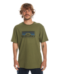 The Quiksilver Mens Step Inside T-Shirt in Four Leaf Clover