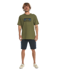 The Quiksilver Mens Step Inside T-Shirt in Four Leaf Clover