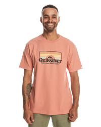 The Quiksilver Mens Step Inside T-Shirt in Canyon Clay