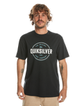 The Quiksilver Mens Circle Up T-Shirt in Black