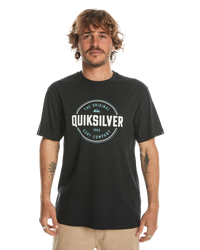 The Quiksilver Mens Circle Up T-Shirt in Black