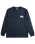 The Quiksilver Mens Comp Logo Long Sleeve T-Shirt in Dark Navy