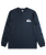 The Quiksilver Mens Comp Logo Long Sleeve T-Shirt in Dark Navy