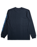 The Quiksilver Mens Comp Logo Long Sleeve T-Shirt in Dark Navy