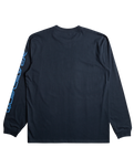 The Quiksilver Mens Comp Logo Long Sleeve T-Shirt in Dark Navy