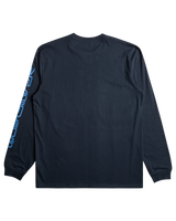 The Quiksilver Mens Comp Logo Long Sleeve T-Shirt in Dark Navy