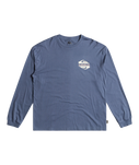 The Quiksilver Mens Take Us Back Long Sleeve Tee in Vintage Indigo