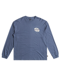 The Quiksilver Mens Take Us Back Long Sleeve Tee in Vintage Indigo