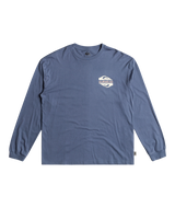 The Quiksilver Mens Take Us Back Long Sleeve Tee in Vintage Indigo