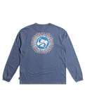 The Quiksilver Mens Take Us Back Long Sleeve Tee in Vintage Indigo