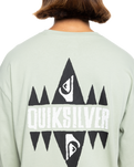 The Quiksilver Mens Take Us Back Long Sleeve Tee in Desert Sage