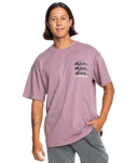 The Quiksilver Mens Vertical Logos T-Shirt in Grape Shake