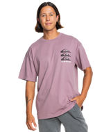 The Quiksilver Mens Vertical Logos T-Shirt in Grape Shake