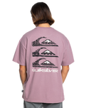 The Quiksilver Mens Vertical Logos T-Shirt in Grape Shake