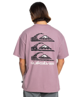 The Quiksilver Mens Vertical Logos T-Shirt in Grape Shake