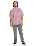 The Quiksilver Mens Vertical Logos T-Shirt in Grape Shake