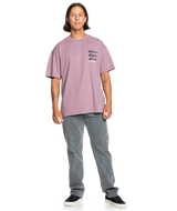 The Quiksilver Mens Vertical Logos T-Shirt in Grape Shake