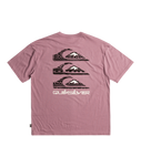 The Quiksilver Mens Vertical Logos T-Shirt in Grape Shake