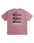 The Quiksilver Mens Vertical Logos T-Shirt in Grape Shake